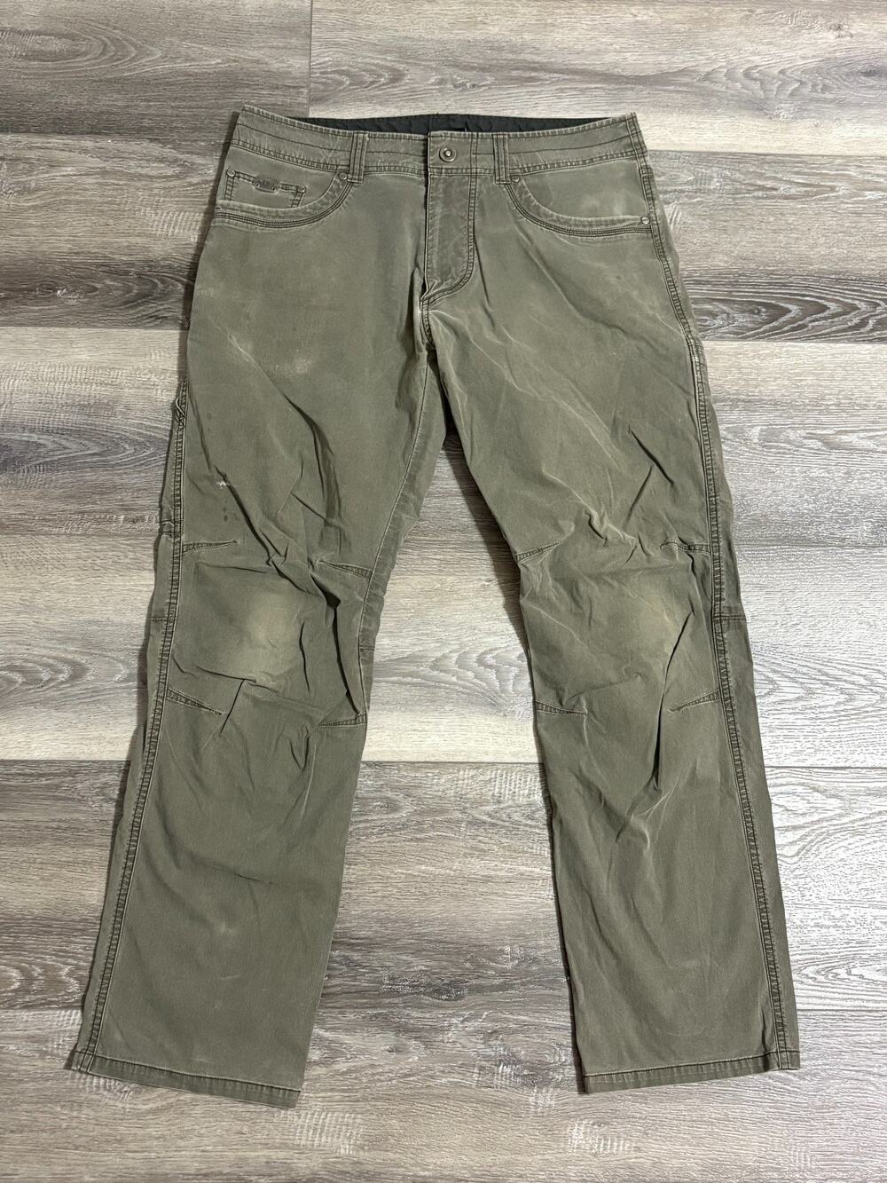 Kuhl Rydr Articulated Knee Green Straight Leg Pants Outdoors - Men’s 34x31